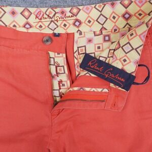 Robert Graham Chino Trousers Mens 34 Coral Orange Straight Leg Knowledge Wisdom
